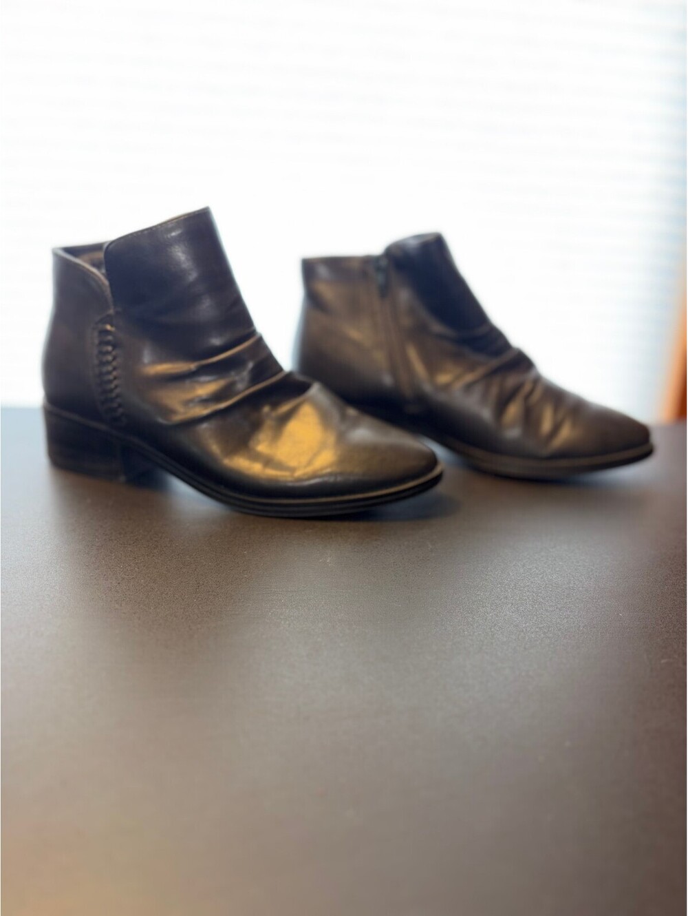 Baretraps Miesha Zip Faux Leather Ankle Boots Comfort Booties Black 7.5W 1273